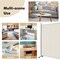 Costway 6FT Single Panel Room Divider with Wheels Rolling Fabric Partition Privacy Screen